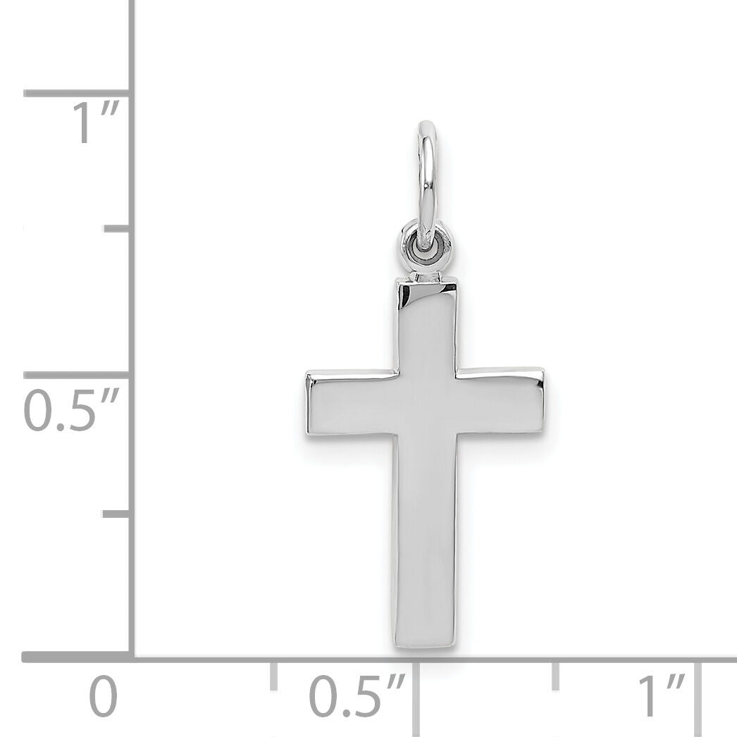 14k White Gold Cross Pendant-K360