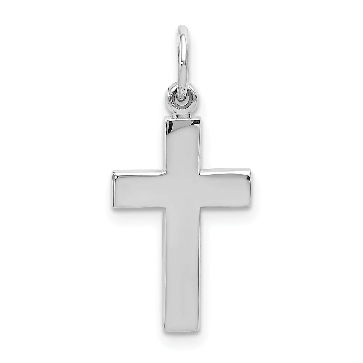 14k White Gold Cross Pendant-K360