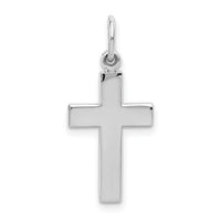 14k White Gold Cross Pendant-K360