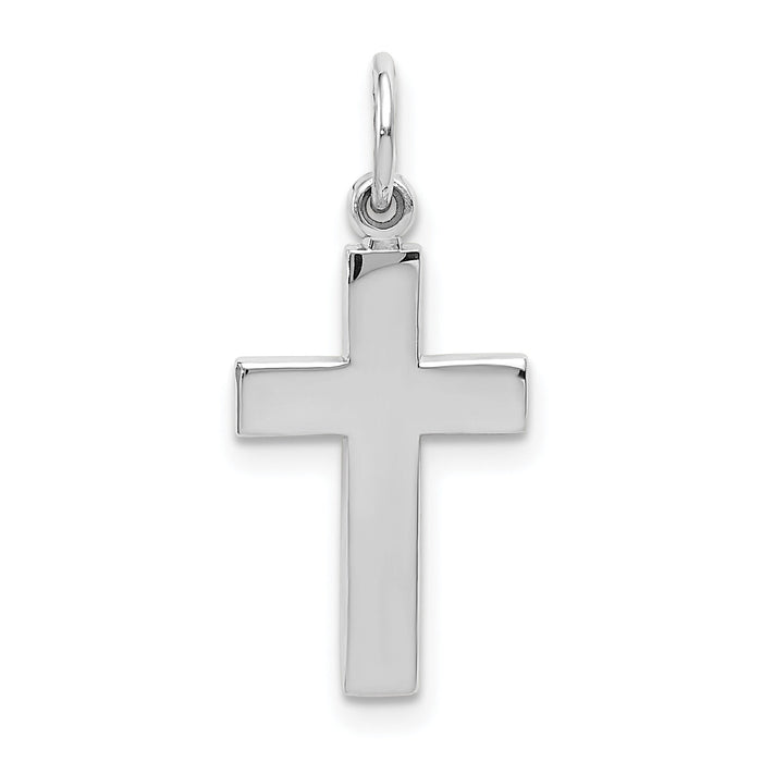 14k White Gold Cross Pendant-K360