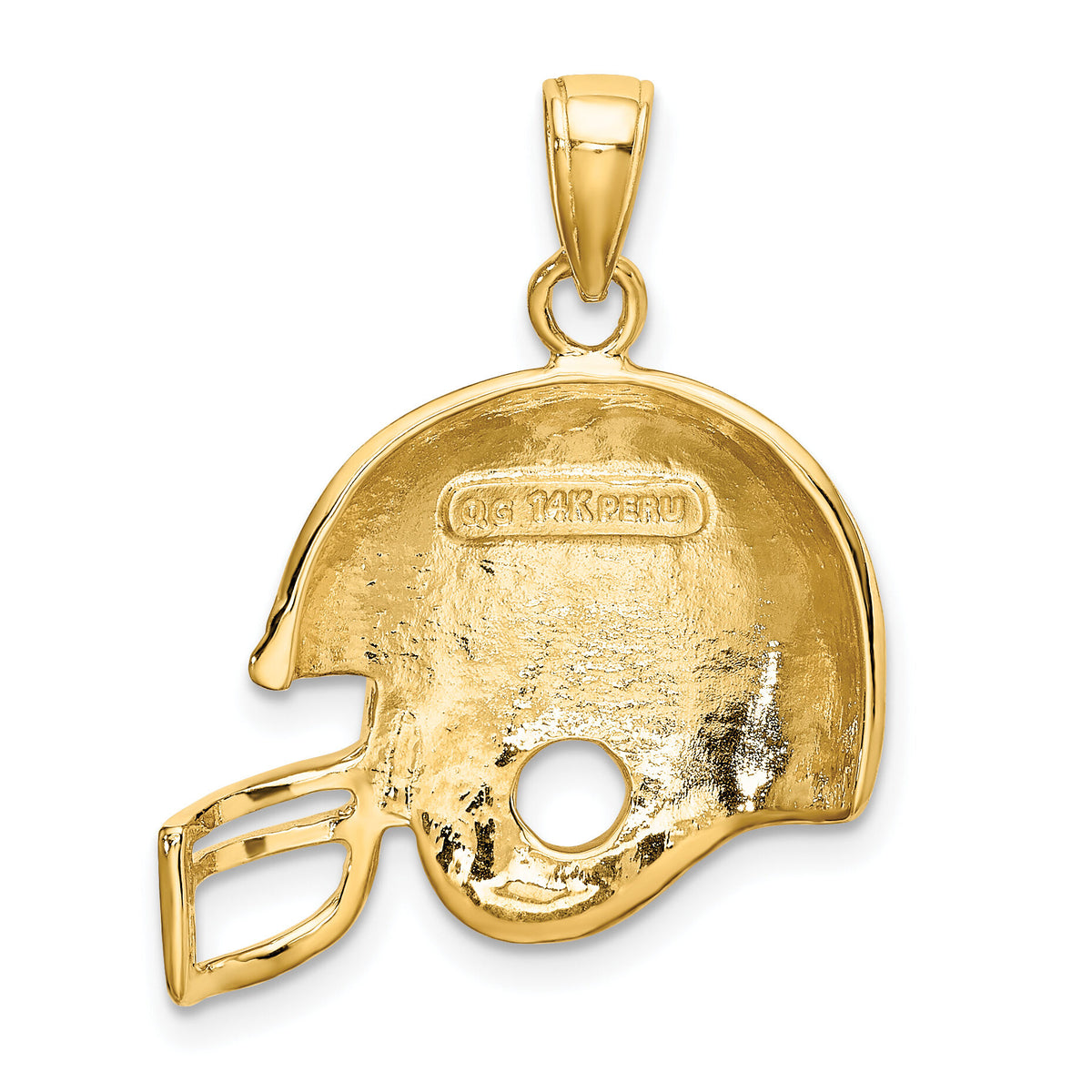14k Football Helmet Pendant-K3602