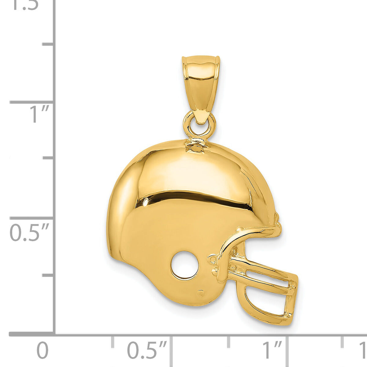 14k Football Helmet Pendant-K3602