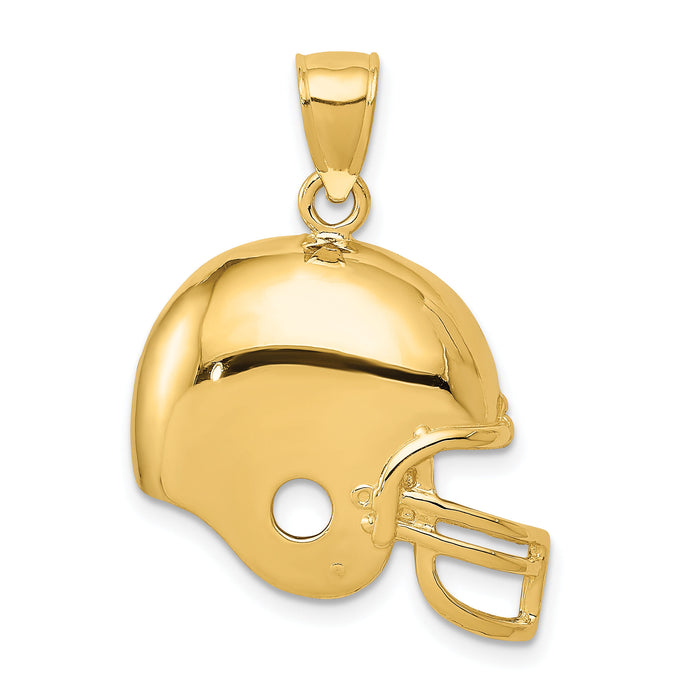 14k Football Helmet Pendant-K3602