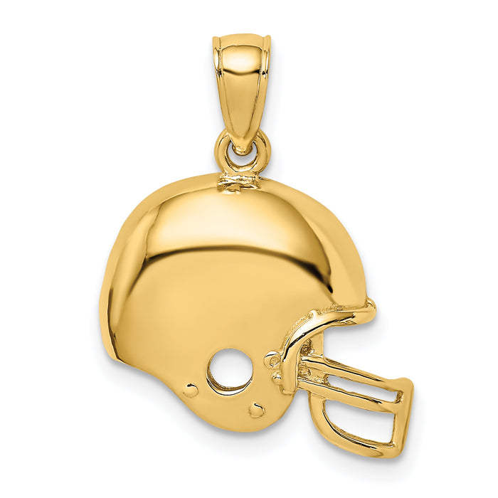 14k Football Helmet Charm-K3603