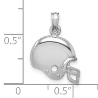 14K White Gold Football Helmet Pendant-K3604W