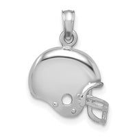 14K White Gold Football Helmet Pendant-K3604W