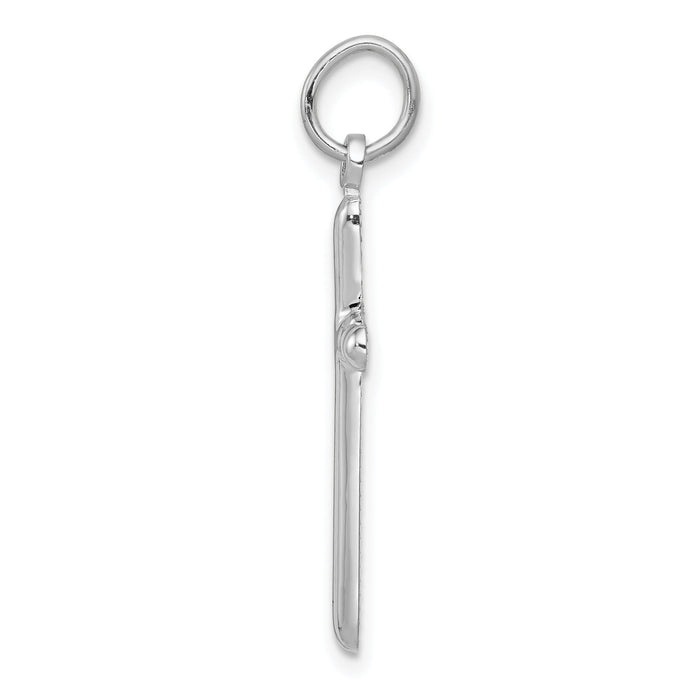 14k White Gold Cross Pendant-K361