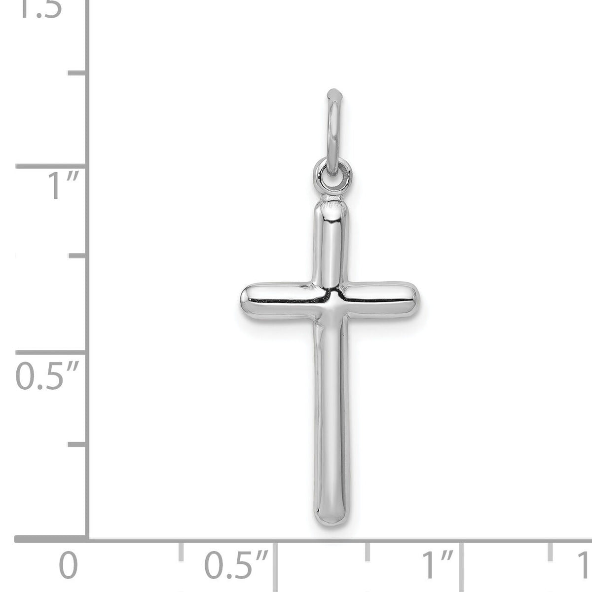 14k White Gold Cross Pendant-K361