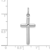 14k White Gold Cross Pendant-K361