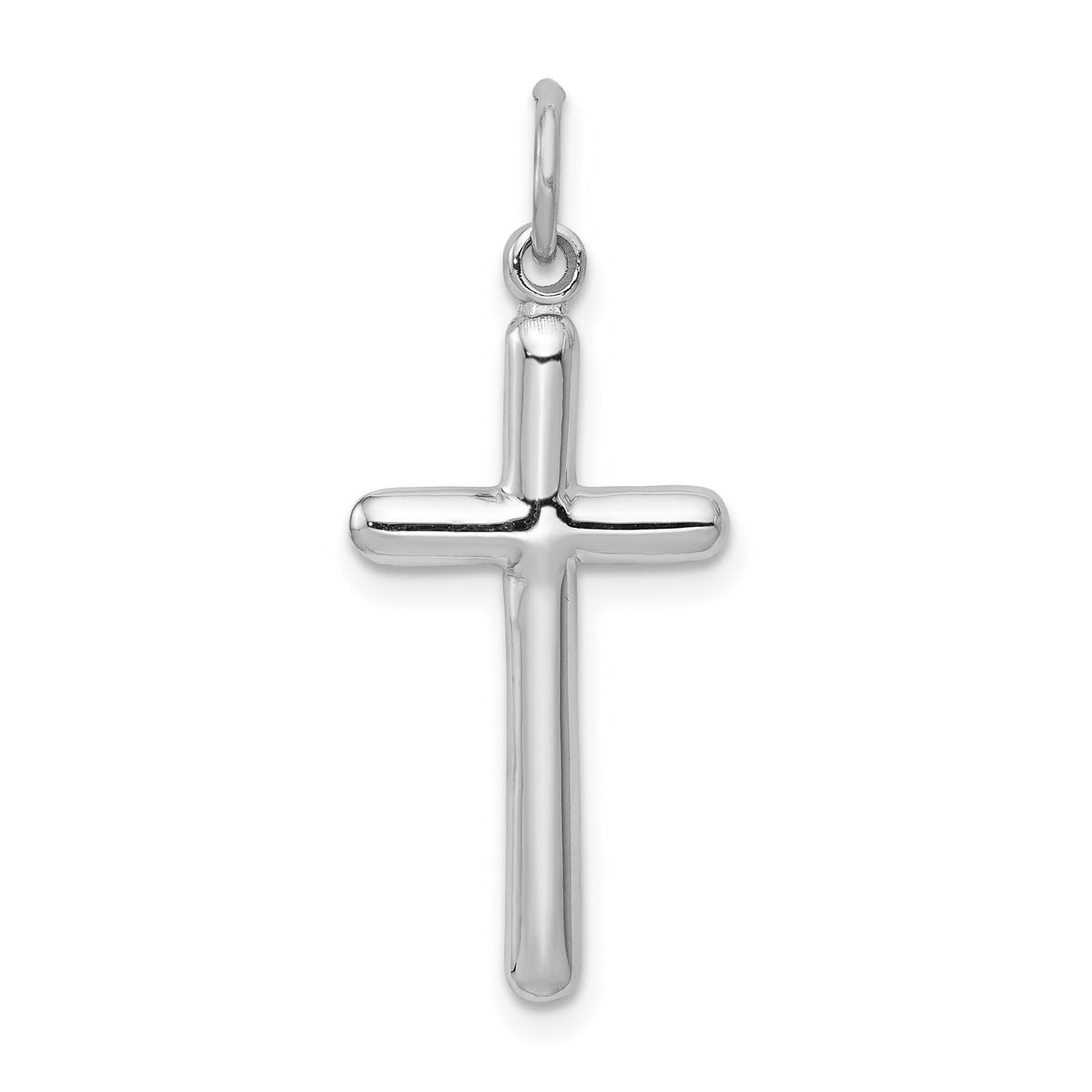 14k White Gold Cross Pendant-K361