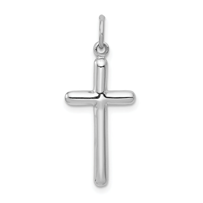 14k White Gold Cross Pendant-K361