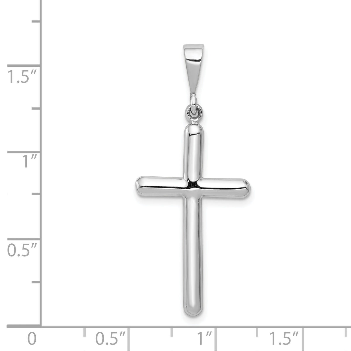 14k White Gold Cross Pendant-K362