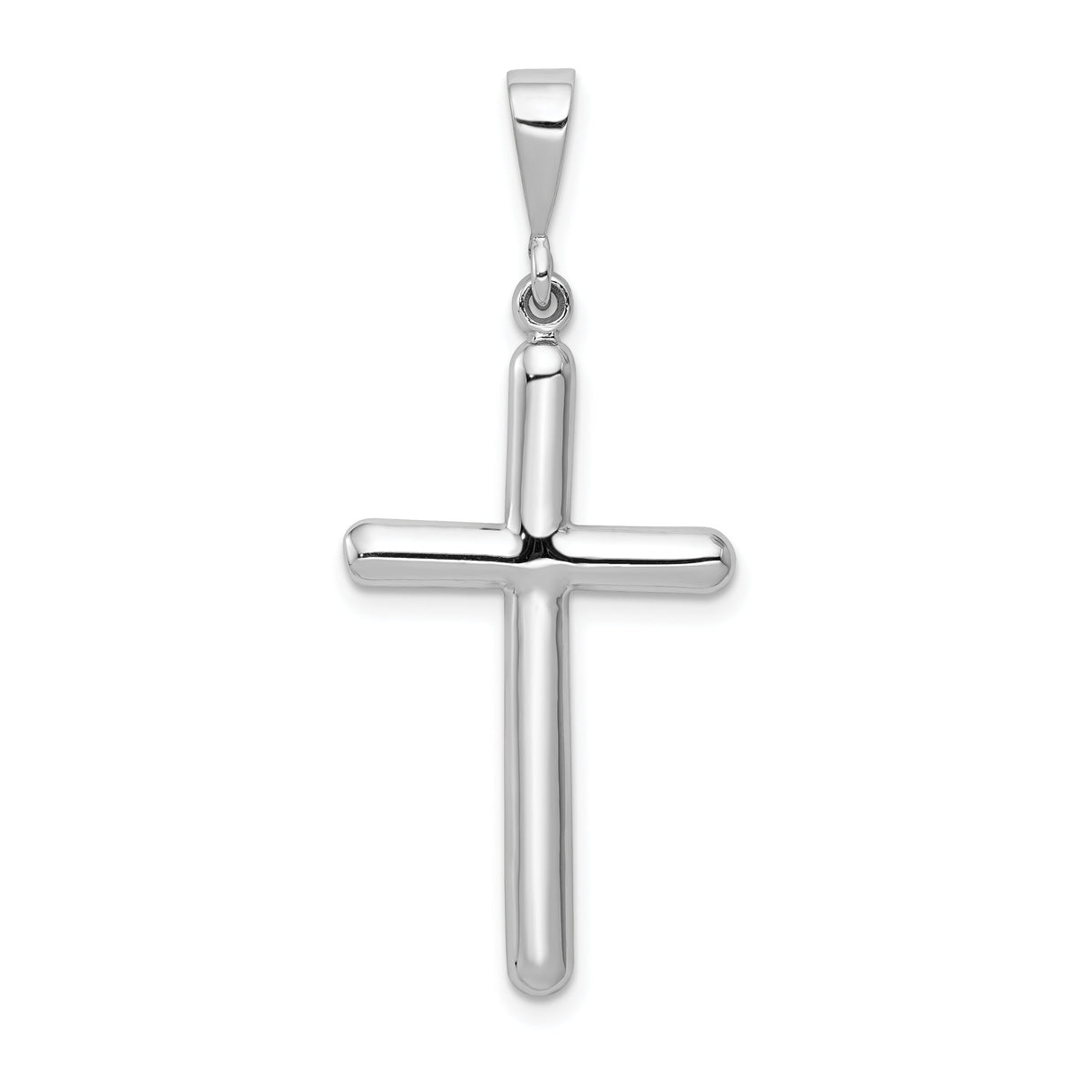 14k White Gold Cross Pendant-K362