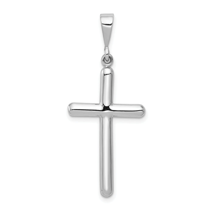 14k White Gold Cross Pendant-K362