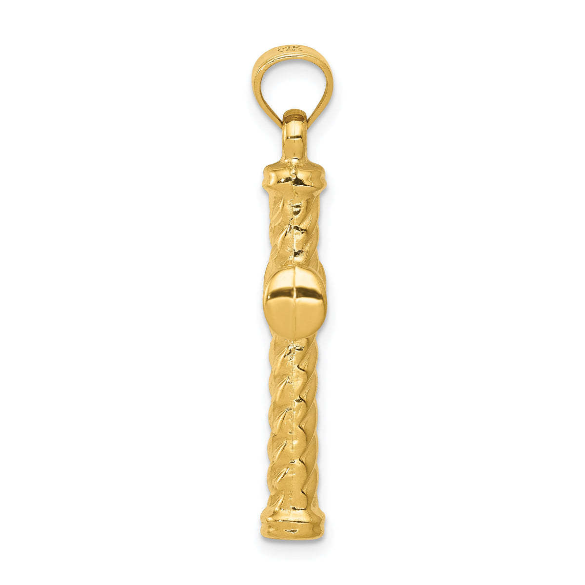 14k Reversible Diamond-cut Cross Pendant-K3630