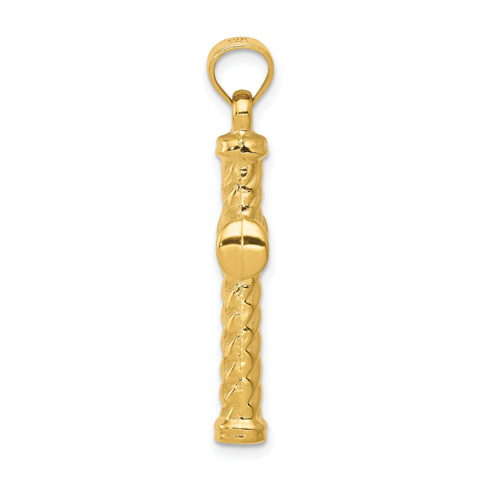 14k Reversible Diamond-cut Cross Pendant-K3630