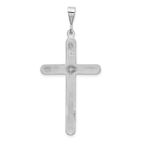 14k White Gold Cross Pendant-K364