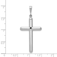 14k White Gold Cross Pendant-K364