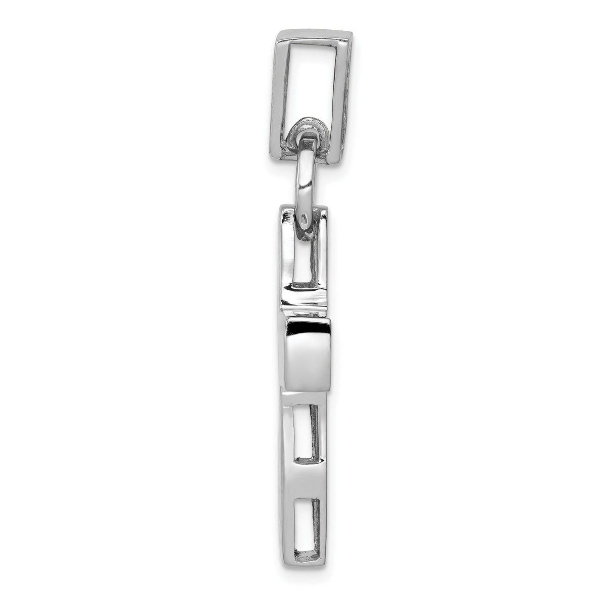 14k White Gold Modern Cross Pendant-K365
