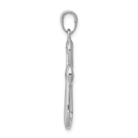 14k White Gold Cross Pendant-K3663