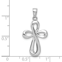 14k White Gold Cross Pendant-K3663