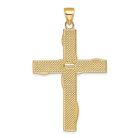 14K w/Rhodium HOPE FAITH LOVE BELIEVE Cross Pendant-K3677