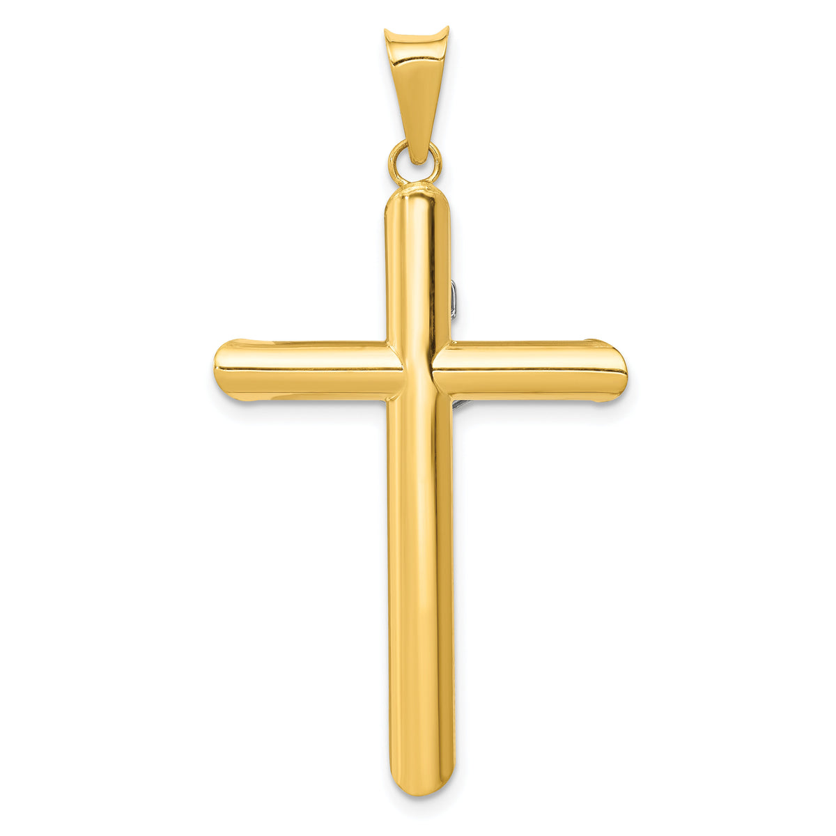 14K Two-Tone w/Rhodium Inri Crucifix Pendant-K3723