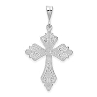 14k White Gold Cross Pendant-K374