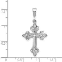 14k White Gold Cross Pendant-K374
