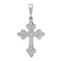 14k White Gold Cross Pendant-K374