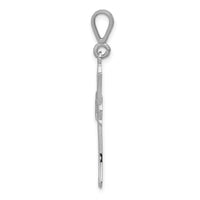 14k White Gold Cross Pendant-K375