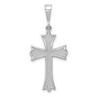 14k White Gold Cross Pendant-K375