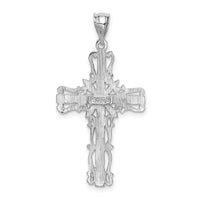 14k White Gold Latin Cross Pendant-K376