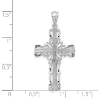 14k White Gold Latin Cross Pendant-K376