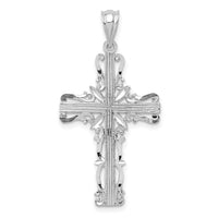 14k White Gold Latin Cross Pendant-K376