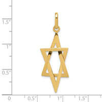 14k Elongated Star of David Pendant-K3796