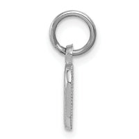 14k White Gold Cross in Heart Charm-K384