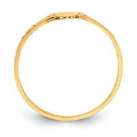 14k Polished Oval Baby Signet Ring-K3849