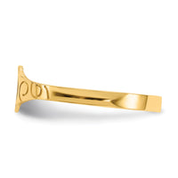14k Polished Oval Baby Signet Ring-K3849