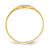 14k Satin Baby Heart Signet Ring-K3850