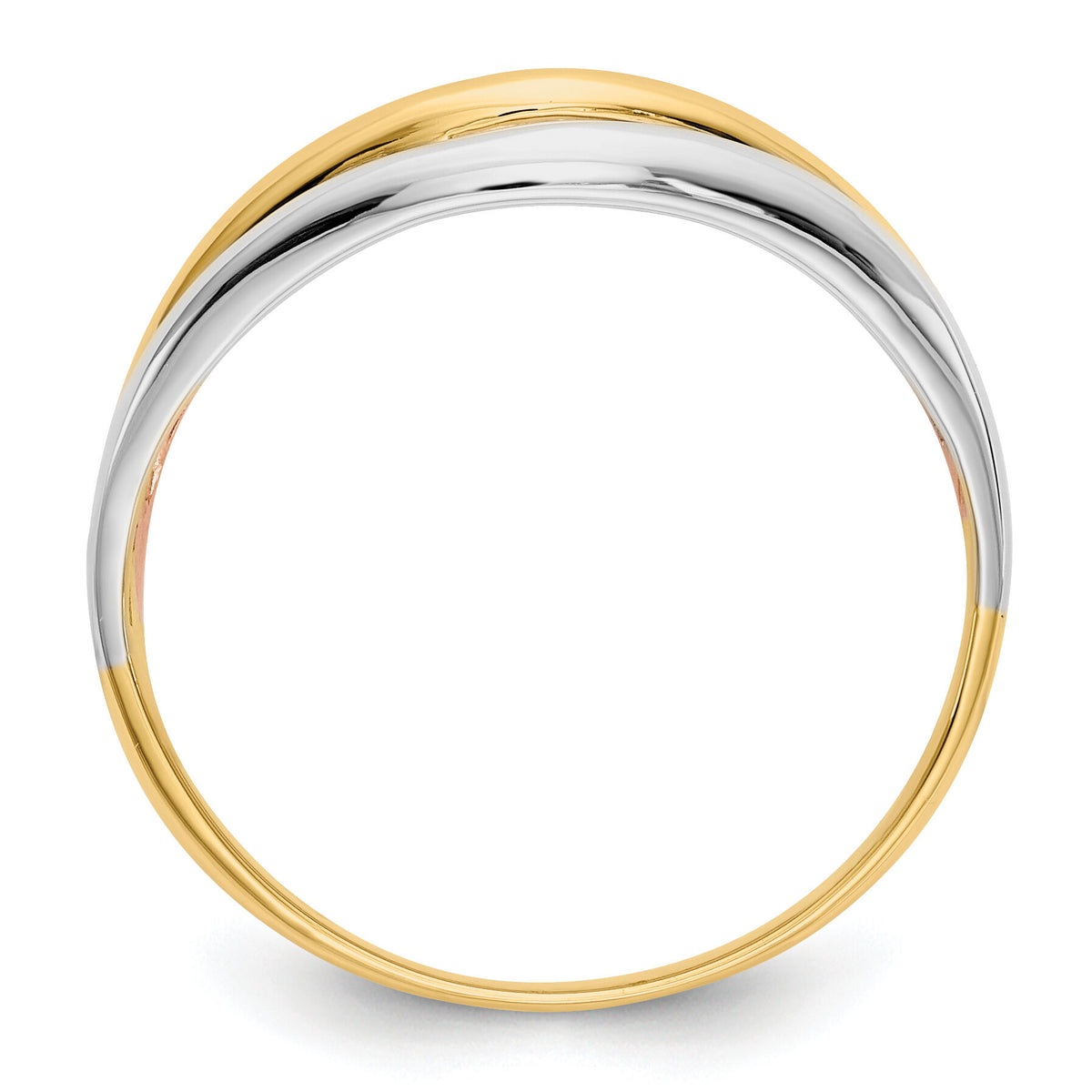 14K Tri-Color Open Fancy Ring-K3864