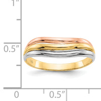 14K Tri-Color Open Fancy Ring-K3864
