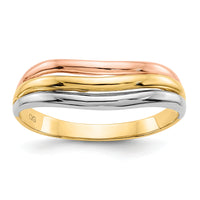 14K Tri-Color Open Fancy Ring-K3864