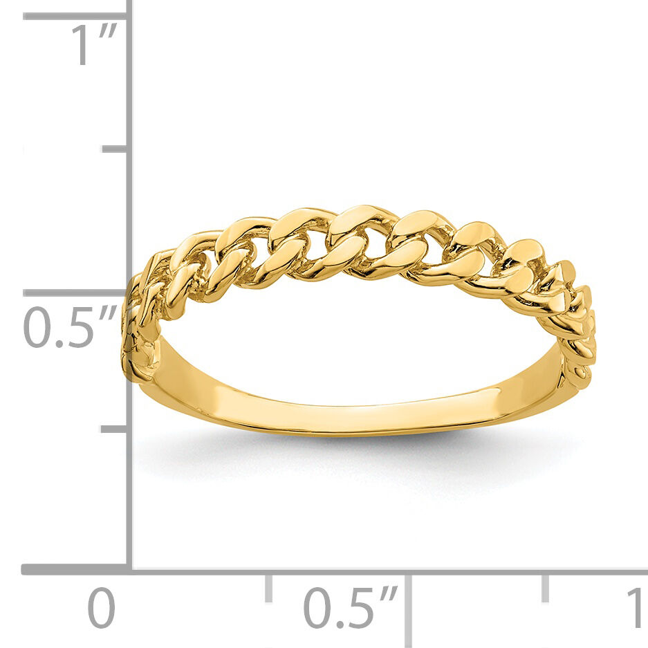 14k Chain Link Band Ring-K3865