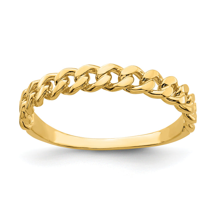14k Chain Link Band Ring-K3865
