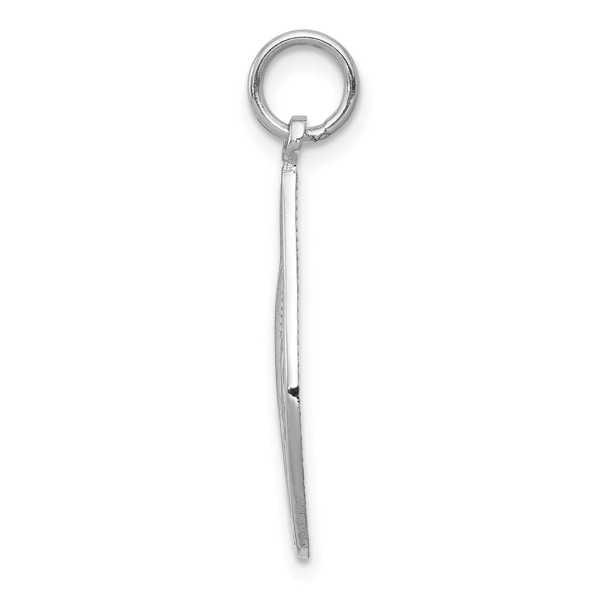 14k White Gold Mary Blessed Virgin Charm-K387