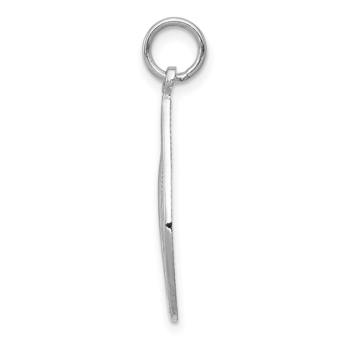 14k White Gold Mary Blessed Virgin Charm-K387