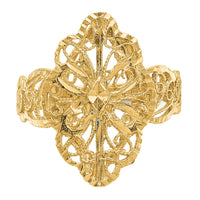 14K Diamond Cut Filigree Ring-K3880