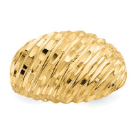 14K Diamond-cut Domed Ring-K3881