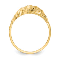 14K Diamond Cut Dome Ring-K3882